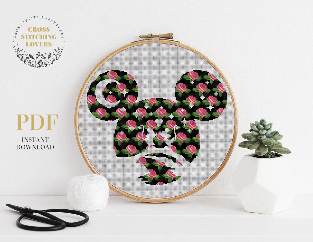 Mickey Mouse Coffee Cross Stitch Pattern Kitchen Cross Stitch Retro Mickey  Cross Stitch Home Decor Wall Decor Coffee Cross Stitch Vintage 