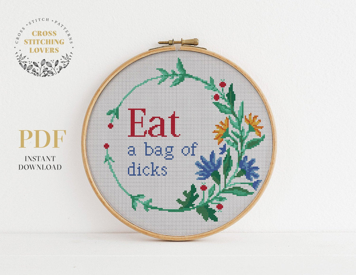 Funny Cross Stitch Patterns - Instant Download - Curious Twist