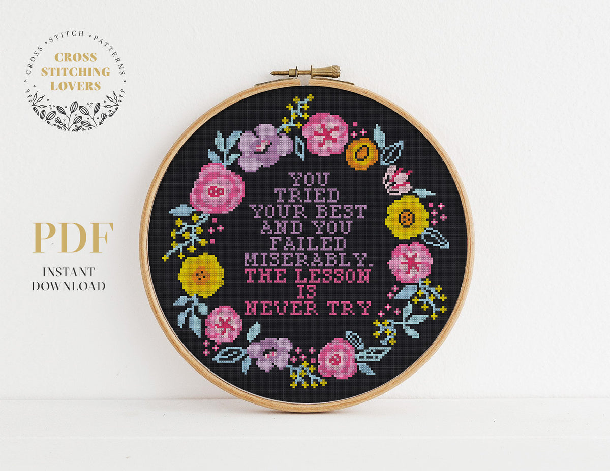 Funny Book Lover Cross Stitch Patter It's Not Hoarding If It's Books Sassy  Snarky Xstitch Books Subversive Instant Pdf Download 