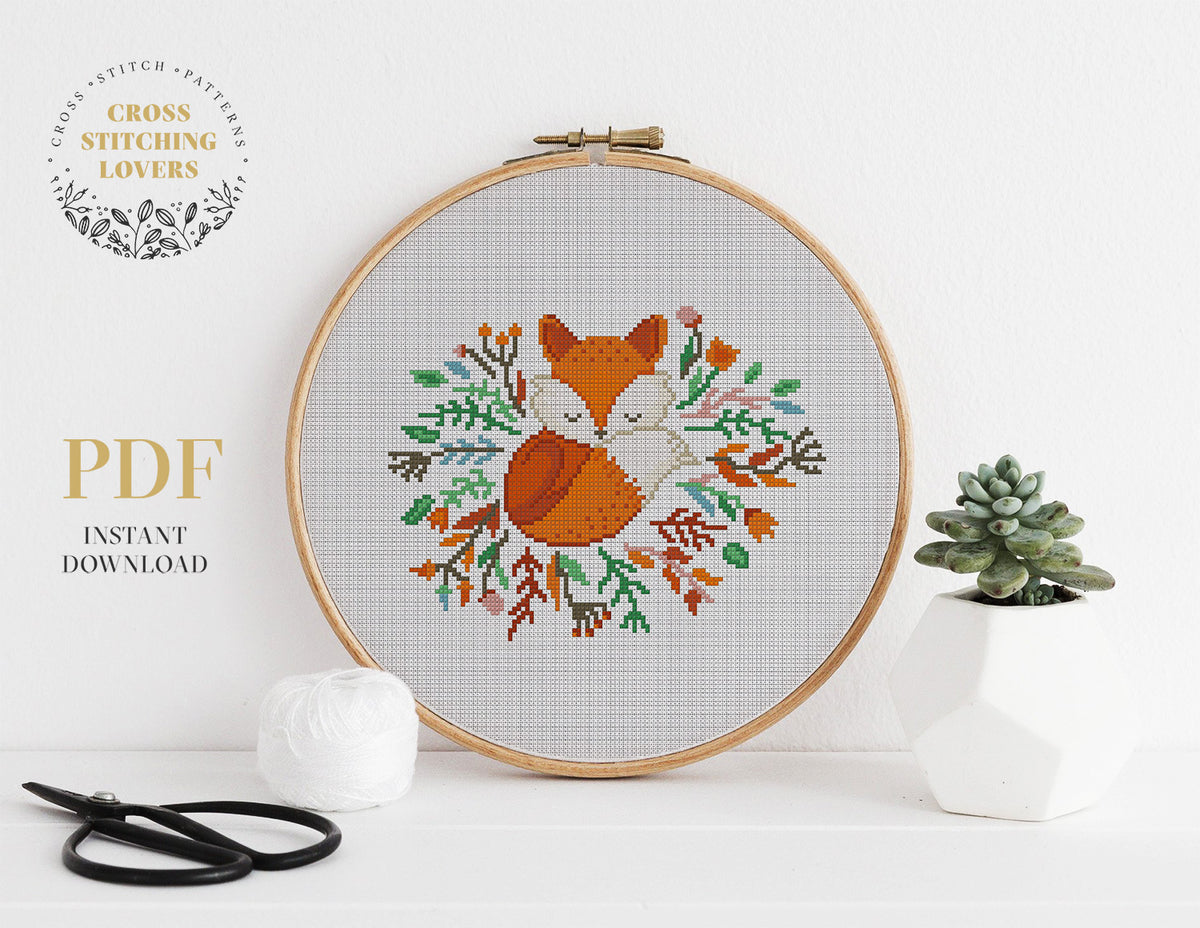 PDF Fox Cross Stitch Pattern Wild Animal Cross Stitch Pattern Nature Cross  Stitch Pattern Fox Diamond Painting 