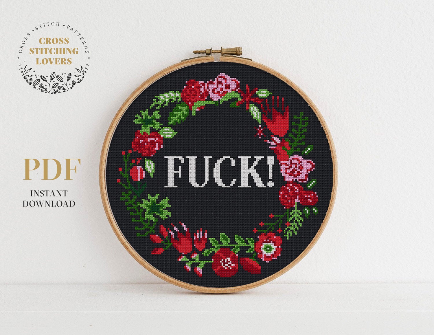 Fuck - Cross stitch pattern