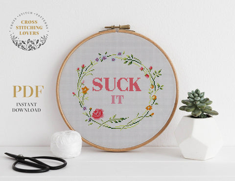 Suck IT - Cross stitch pattern