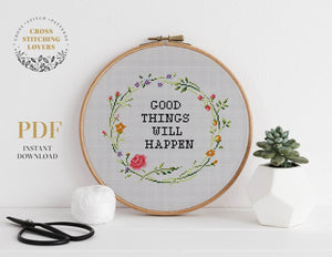 Good things will happen - Cross stitch pattern
