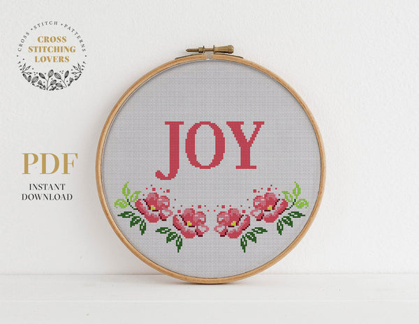 JOY - Cross stitch pattern