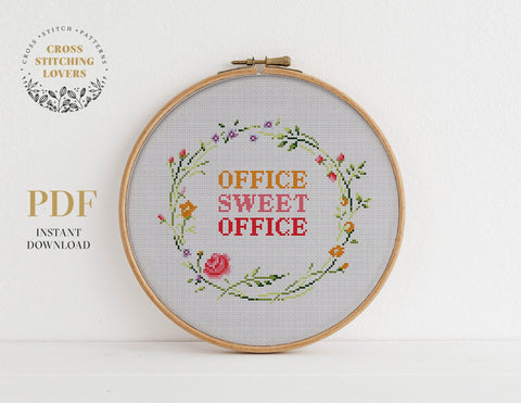 Office sweet office - Cross stitch pattern