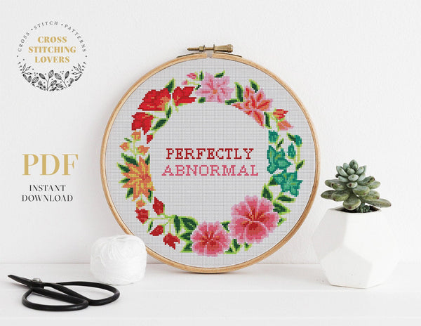 Perfectly Abnormal - Cross stitch pattern