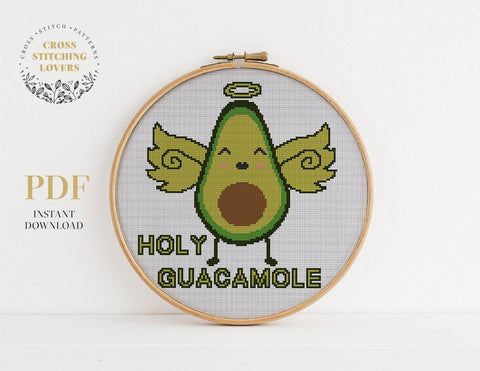 Holy Guacamole - Cross stitch pattern