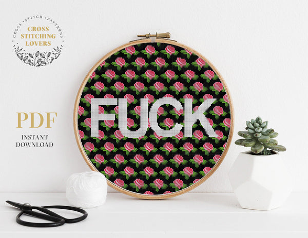 F word - Cross stitch pattern