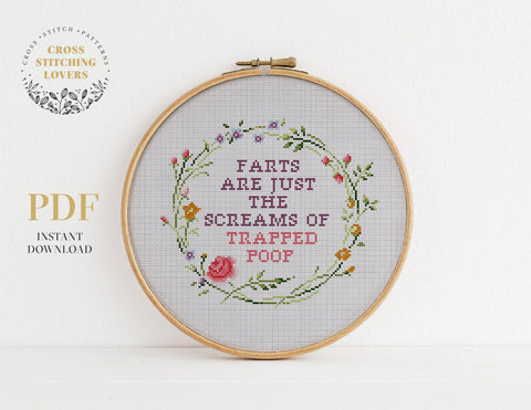 Funny poop - Cross stitch pattern