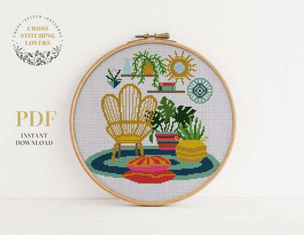 Home plant - Cross stitch pattern