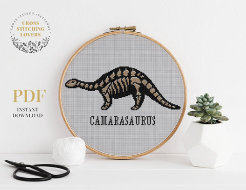 Dinosaur skeleton - Cross stitch pattern